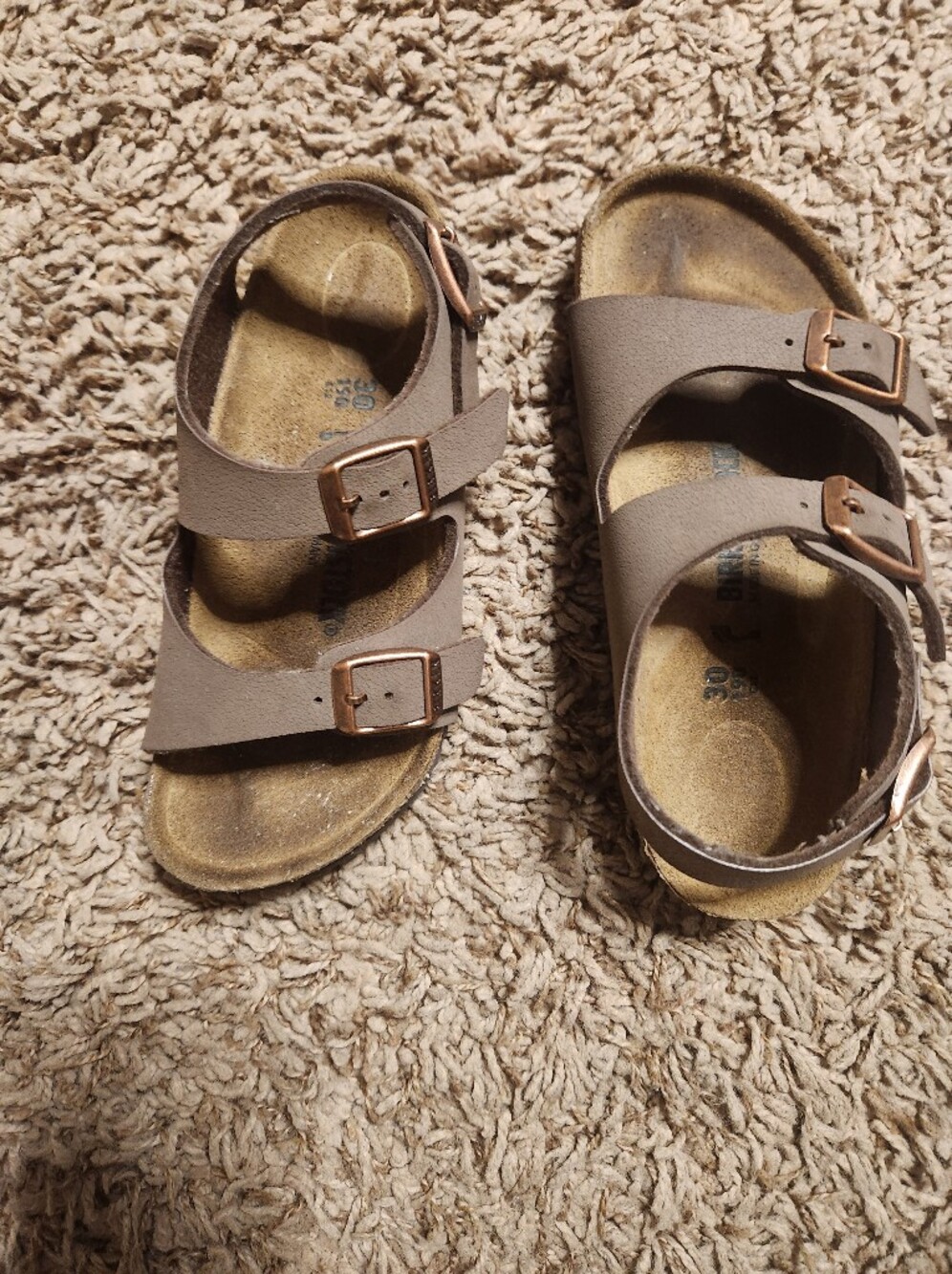 Kids Berkenstock Brown Buckle Sandals - Comfortable Everyday Footwear.